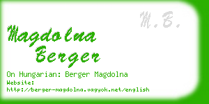 magdolna berger business card